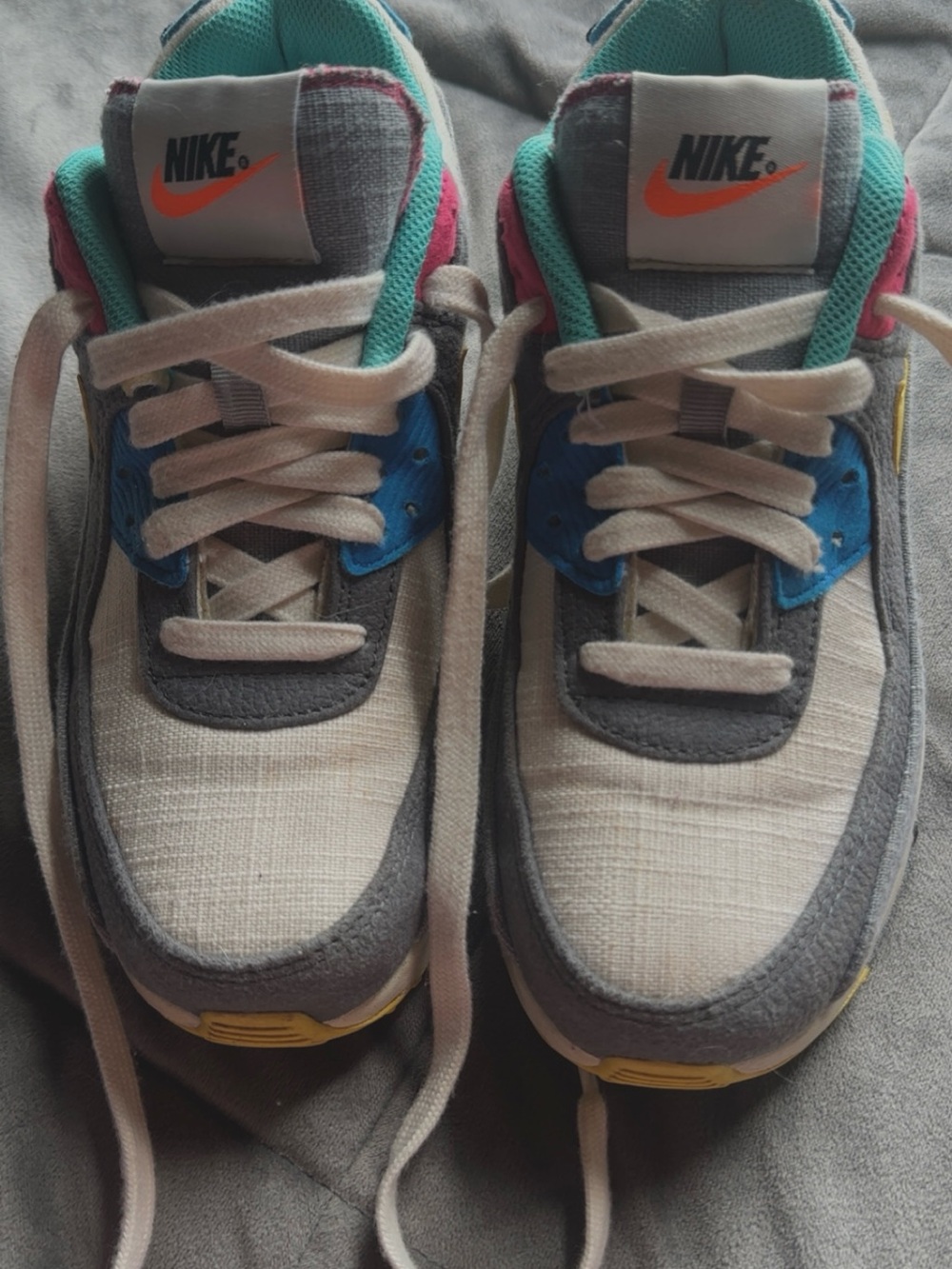 Nike Kids Multicolor Retro Runner - White, Gray, Blue, Teal, Pink, Yellow
